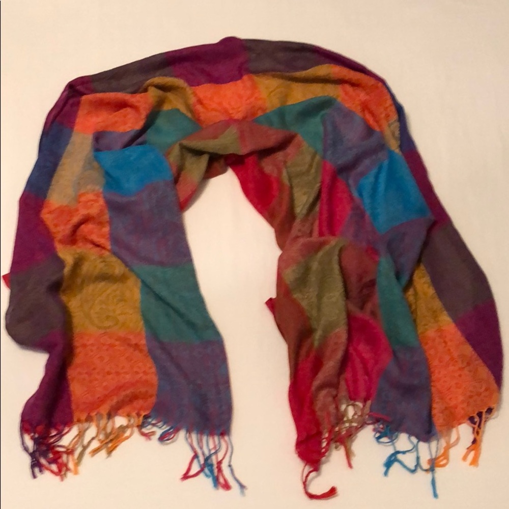Multi Colored Rainbow Pashmina